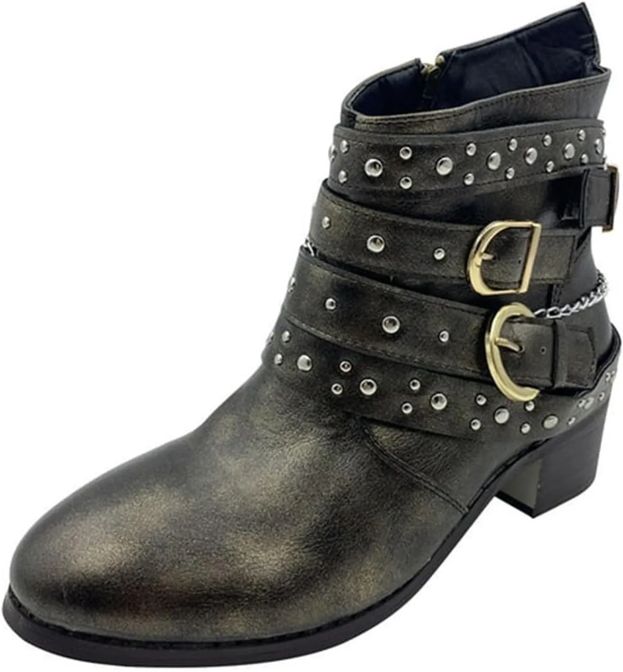 Women's Boots Ankle Womens Black Booties Low Heel Women's Casual Boots Hiking Boot Laces Men Closed Toe Indoor and Outdoor Lace-up Round Toe Comfortable Low Heel