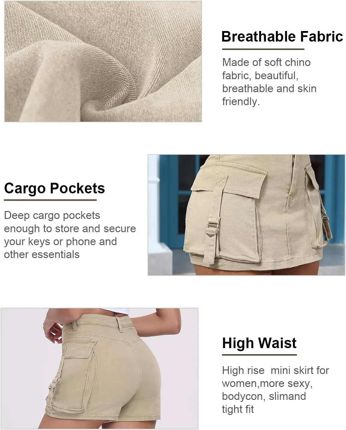 Women's Cargo Skort High Waisted Cargo Shorts Button Bodycon Mini Y2K Denim Cargo Skirt Shorts with Pocket