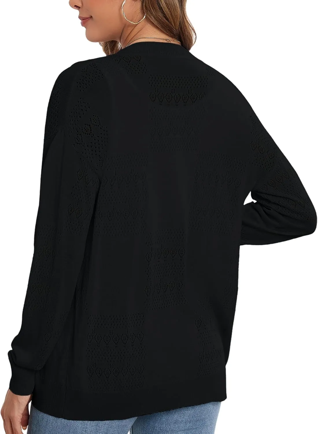 Women's Cropped Cardigan Sweaters for Women Lightweight V Neck Button Knit Shrug Sweater S-XXL