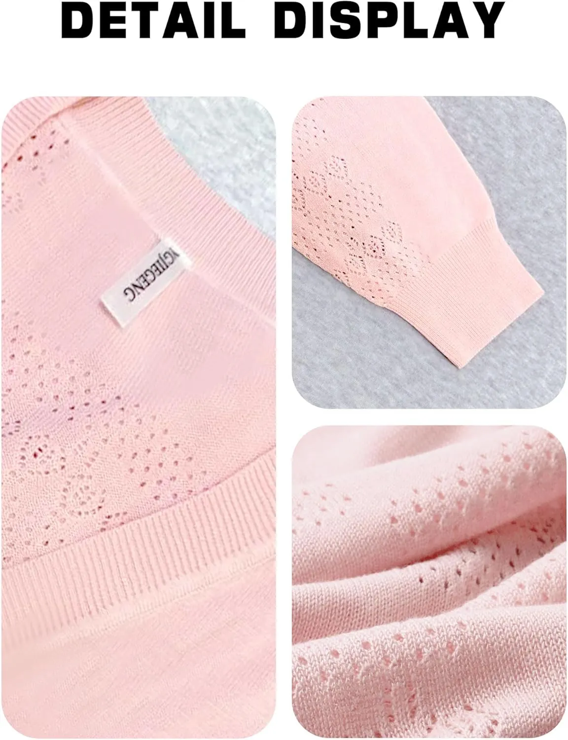 Women's Cropped Cardigan Sweaters for Women Lightweight V Neck Button Knit Shrug Sweater S-XXL