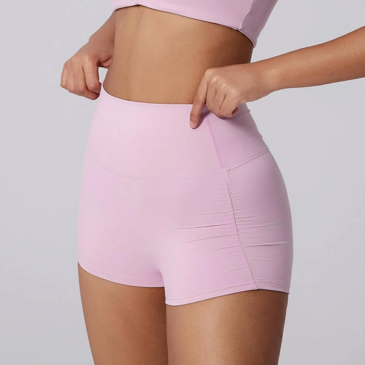 Women's High Waist Yoga Booty Shorts Workout Wrinkled Dance Hot Pants Butt Lifting Jogger Shorts Rave Outfits