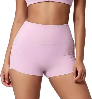 Women's High Waist Yoga Booty Shorts Workout Wrinkled Dance Hot Pants Butt Lifting Jogger Shorts Rave Outfits