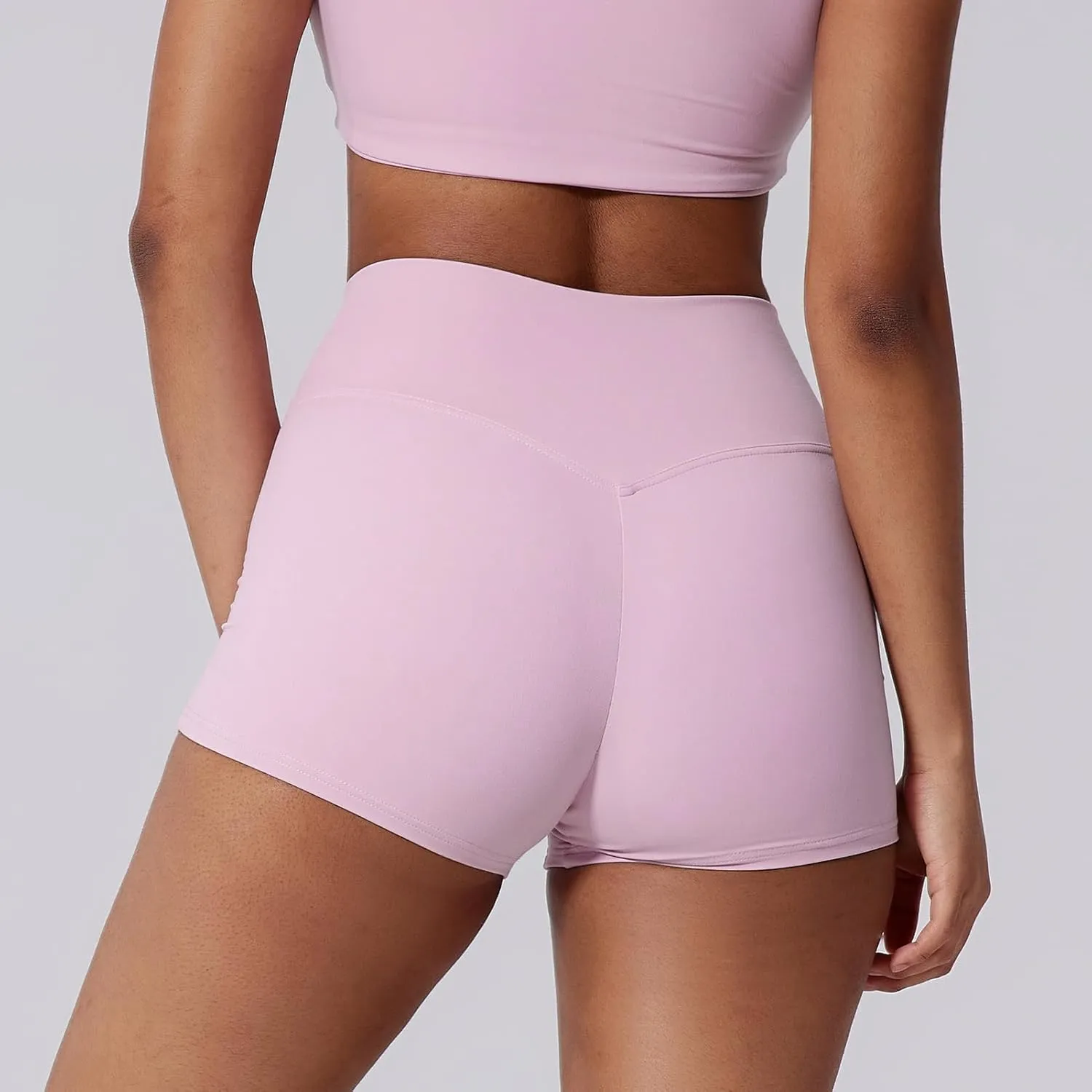 Women's High Waist Yoga Booty Shorts Workout Wrinkled Dance Hot Pants Butt Lifting Jogger Shorts Rave Outfits
