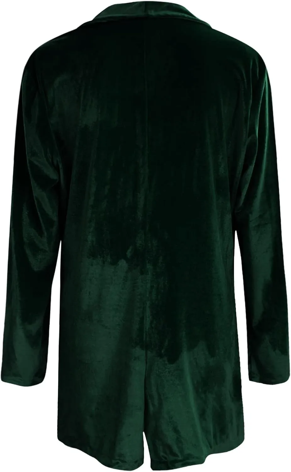Women's Long Velvet Cardigan Long Sleeve Vintage Open Front Outerwear Coat Fashion Wild Trench Coat