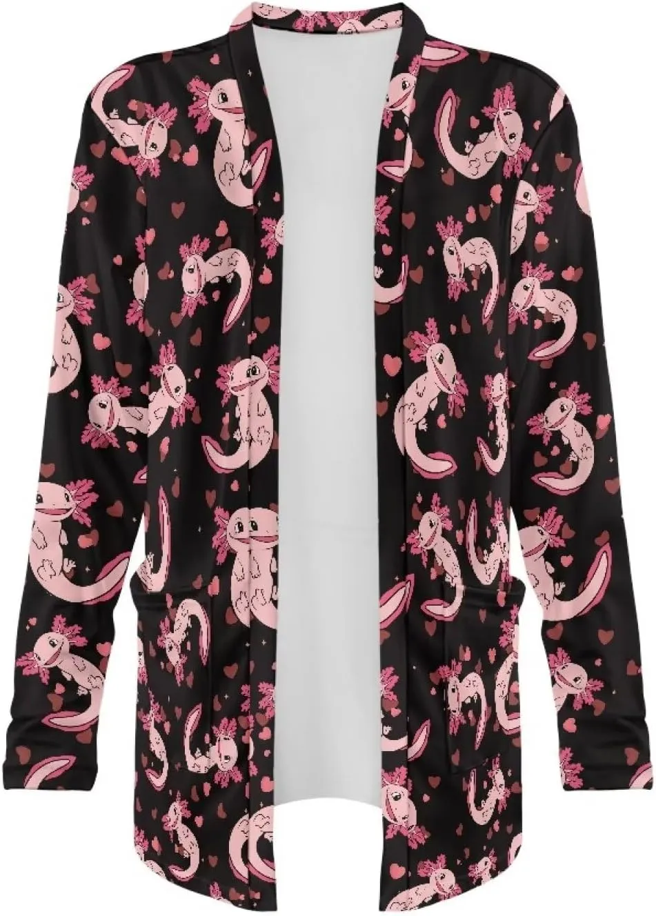 Womens Open Front Cardigan Long Sleeve Loose Cardigans Animal Print Sweater Lightweight Jacket Tops