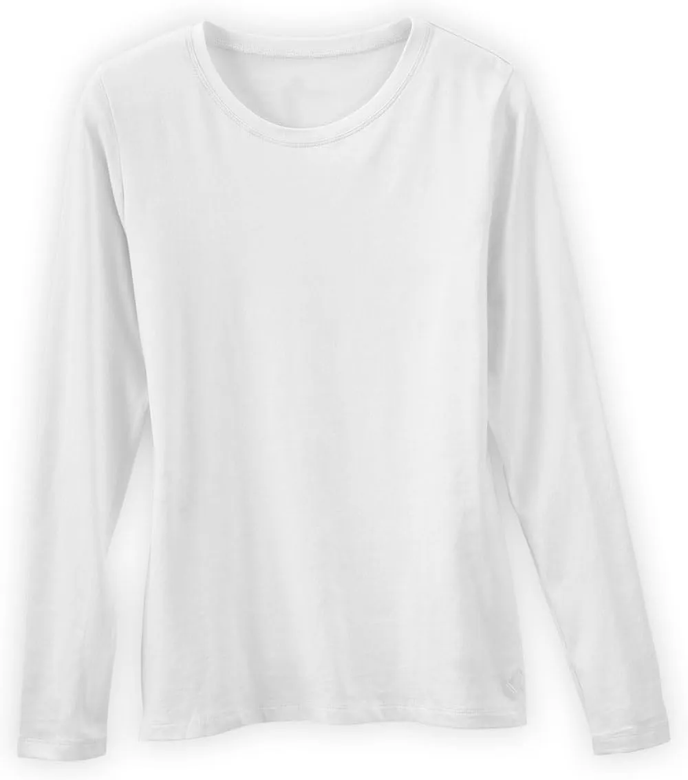 Women's Organic Pima Cotton Long Sleeve Crew Neck T-Shirt
