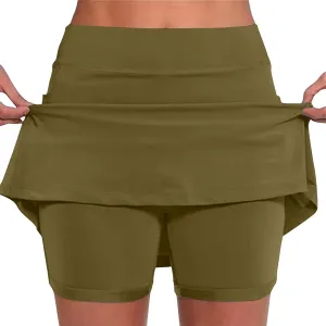 Womens Skorts with Pockets Plus Size Athletic Skorts for Women High Waist Summer Shorts Casual, Small