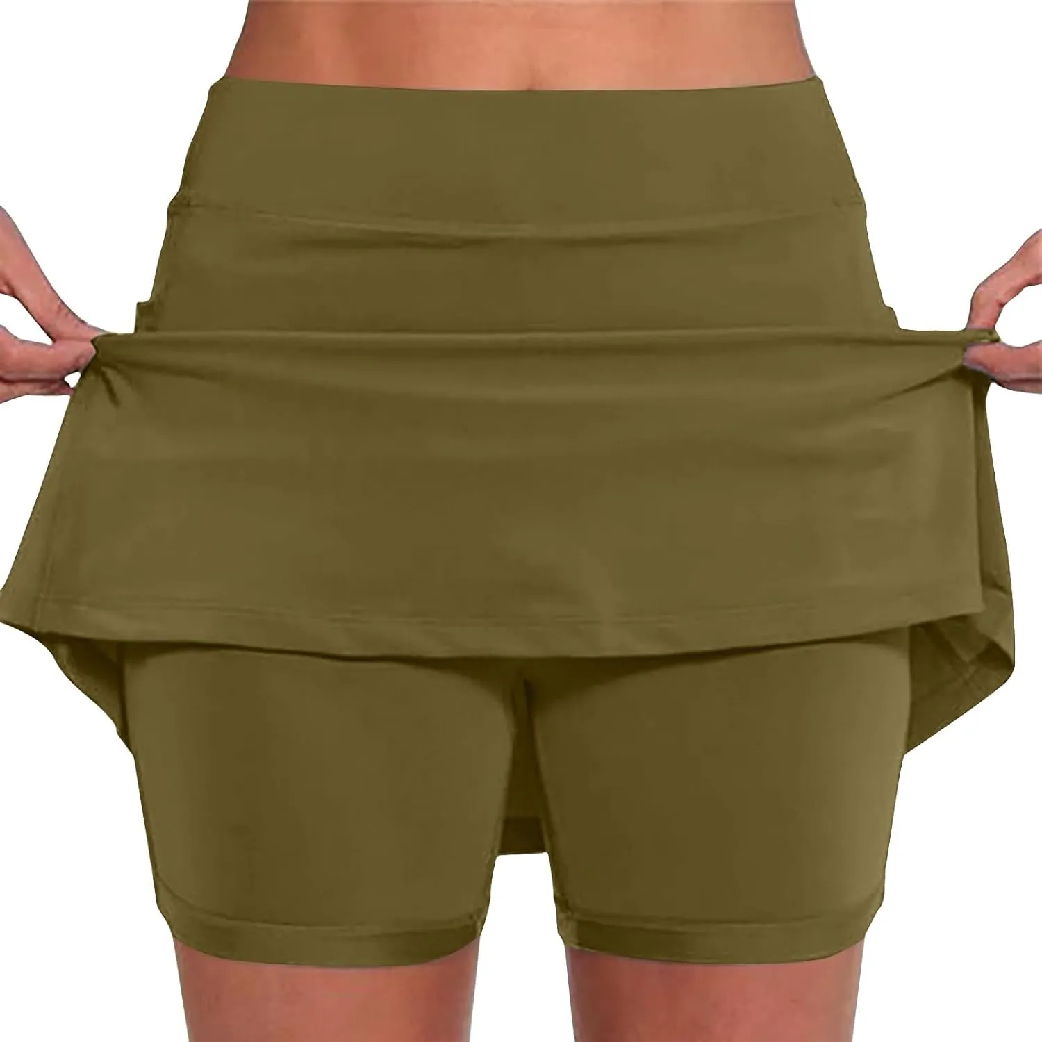 Womens Skorts with Pockets Plus Size Athletic Skorts for Women High Waist Summer Shorts Casual, Small
