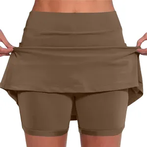Womens Skorts with Pockets Plus Size Athletic Skorts for Women High Waist Summer Shorts Casual, Small