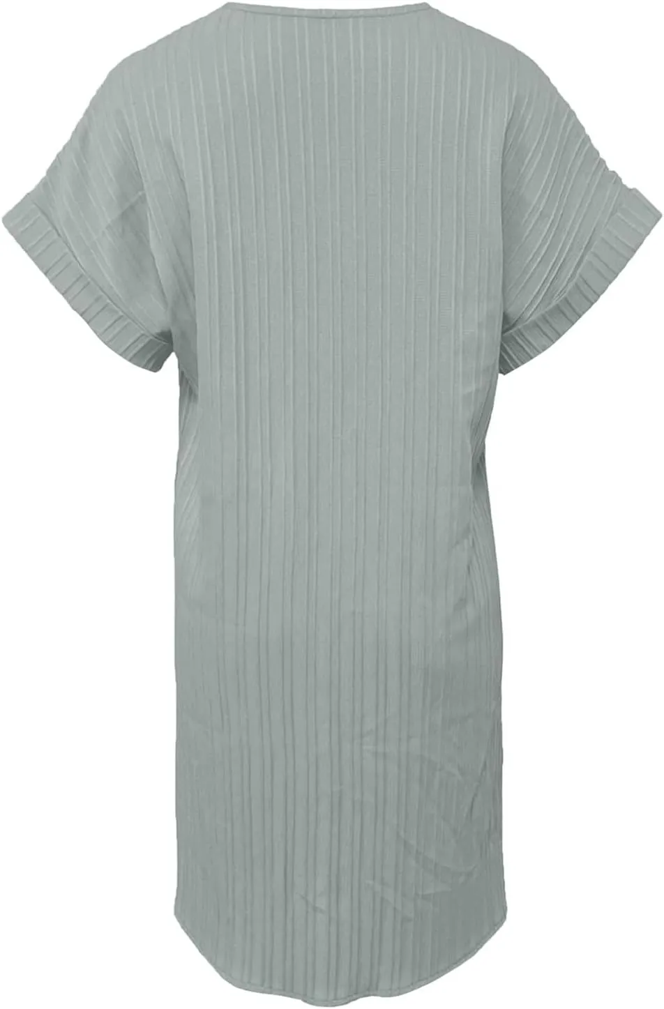 Womens Summer Shirt Dress 2025 Short Sleeve V Neck Buttons Dress Casual Loose Beach Mini T Shirt Sundress with Pockets
