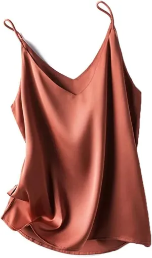 Women's Summer Slim V-Neck Short Temperament Inner Top One-Shoulder Camisole