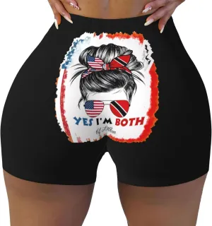 Women's Workout Shorts Casual Athletic Shorts Biker Sport Short Pants Seamless Scrunch Pant Elastic Waist Hot Pants