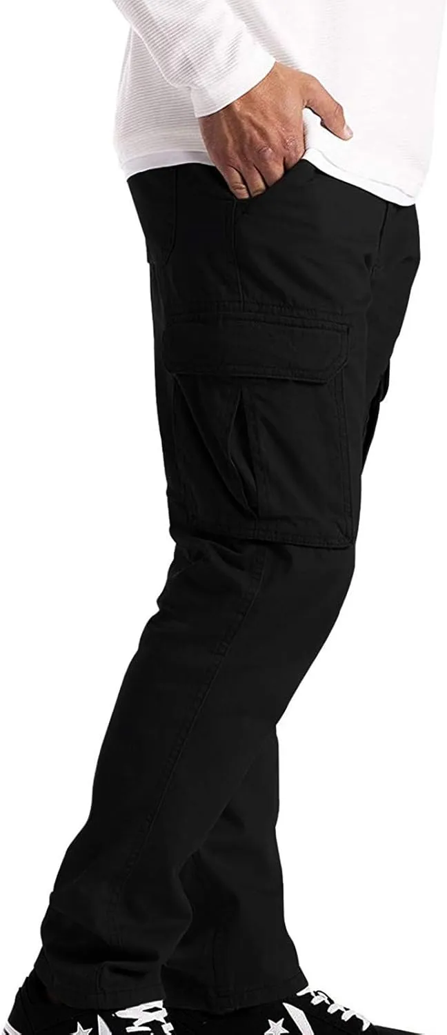 WUAI Men's Casual Military Combat Work Cargo Pants Slim Fit Lightweight Outdoors Jogger Chino Hiking Mountain Sweatpant
