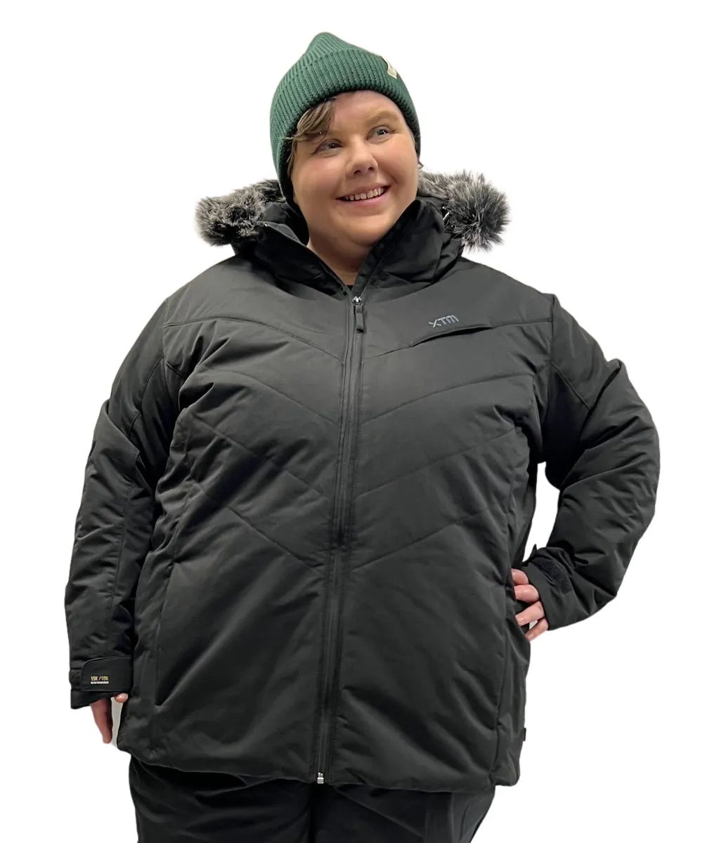 XTM Poland Womens Plus Size Ski Jacket Black Size 26-30