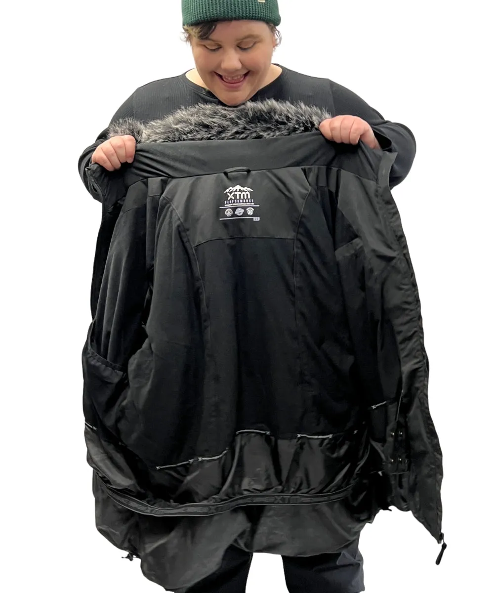 XTM Poland Womens Plus Size Ski Jacket Black Size 26-30