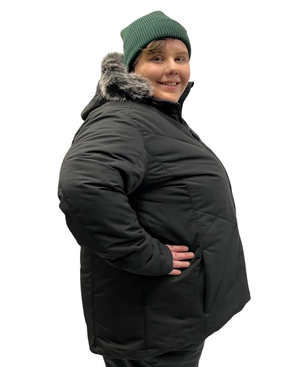 XTM Poland Womens Plus Size Ski Jacket Black Sizes 16-18