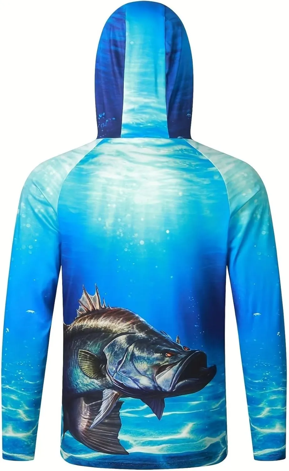 YIBIMOTTO Sports Athletic Hoodies for Men UPF 50  Sun Protection Shirt with Mask Long Sleeve Camo Fishing Shirt Sweatshirt