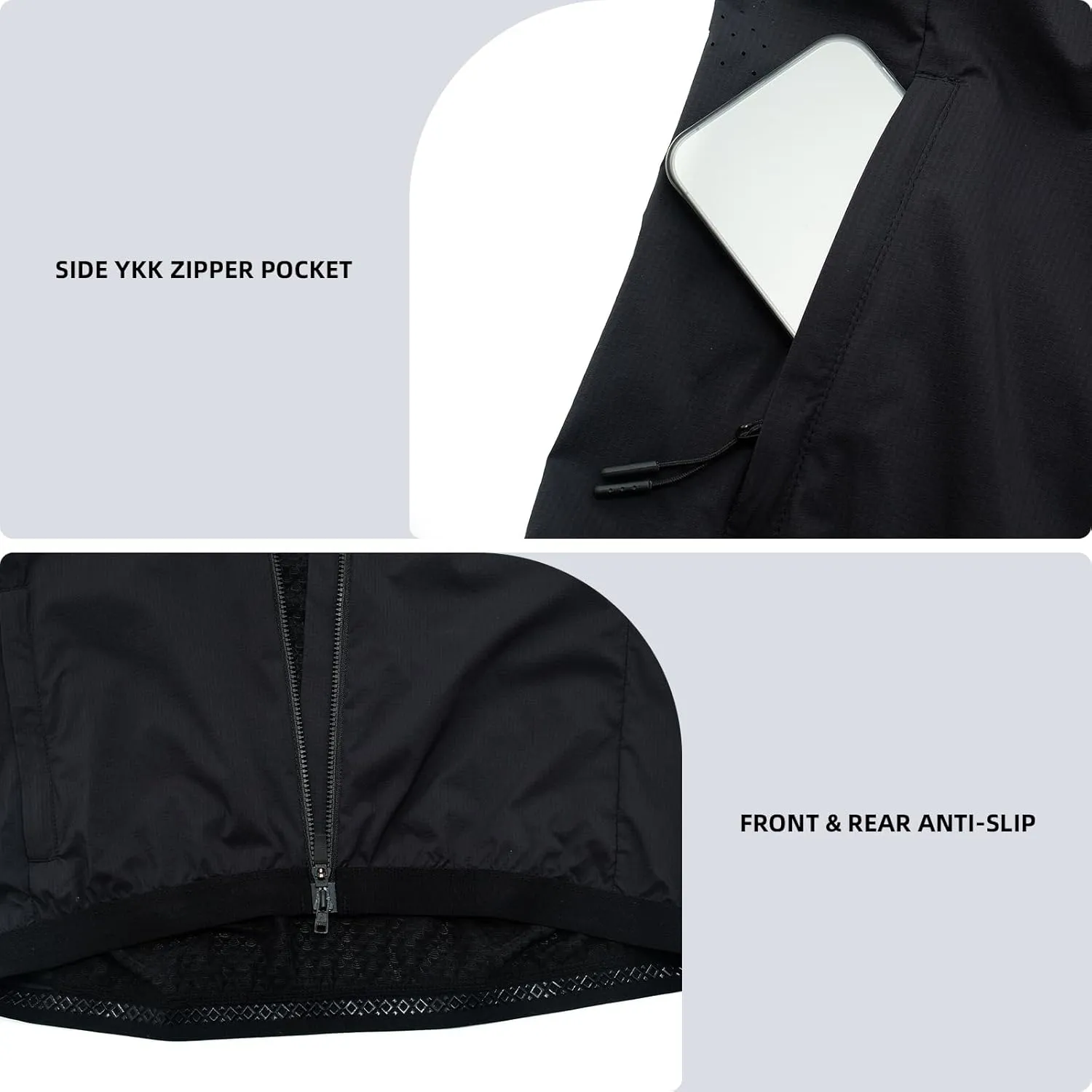 YKYWBIKE Cycling Vest for Men,Micro Softshell Windproof Bike Vest,Water Resistance Sleeveless Cycling Windbreaker
