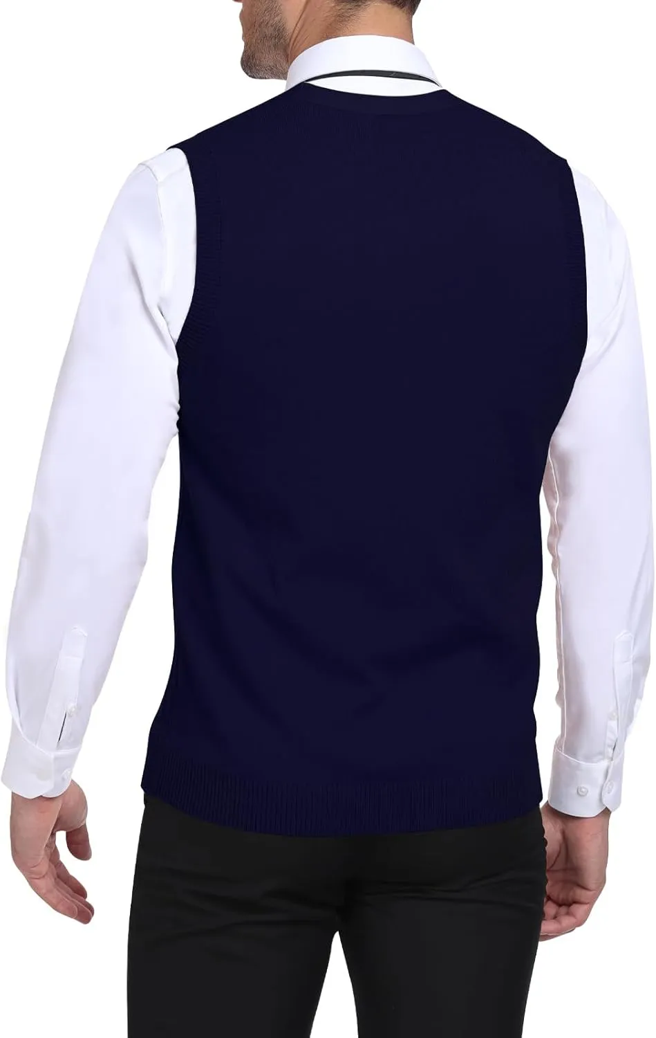 YTD Men's Sleeveless Sweater Vest V-Neck Casual Cable Knit Button Down Cardigan Vest