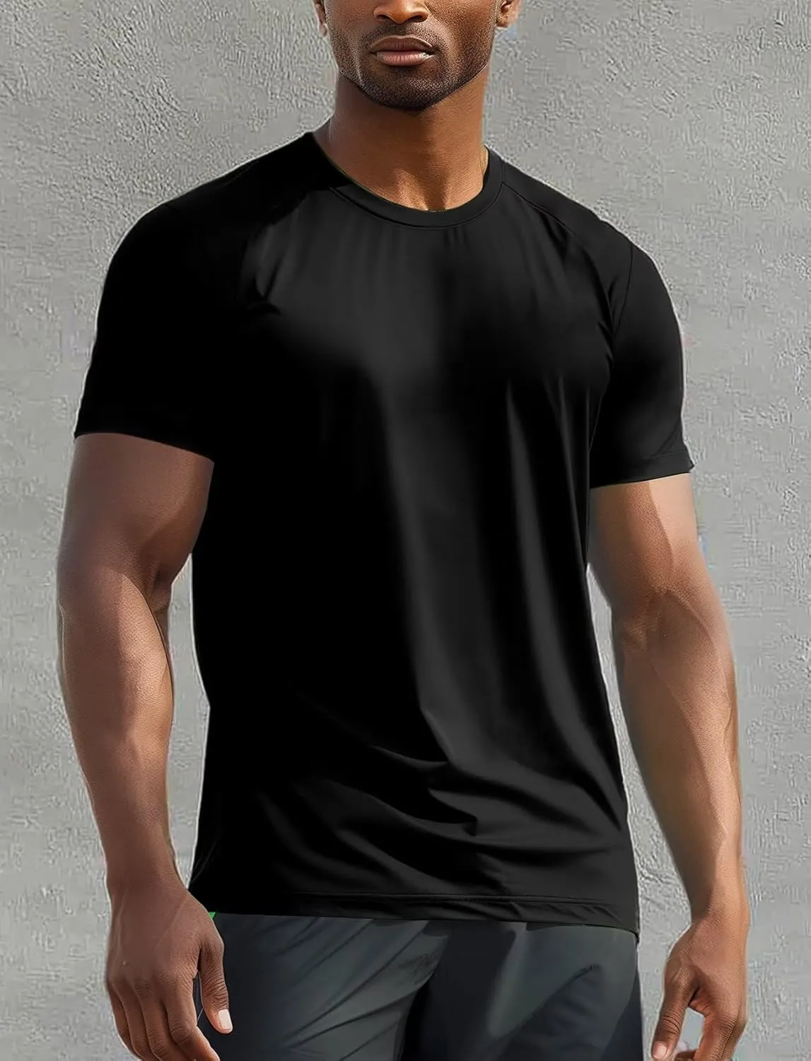 Zengjo Athletic T Shirts for Men,Quick Dry Gym Workout Running Sport Moisture Wicking Short-Sleeve Crewneck Tee